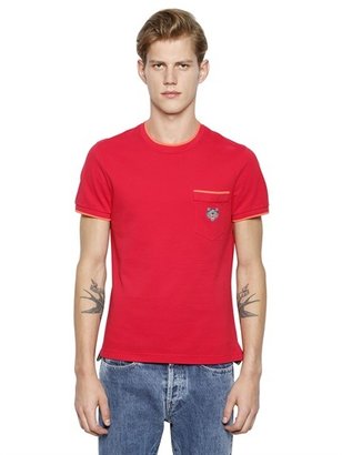 Kenzo Tiger Embroidered Cotton Piqué T-Shirt