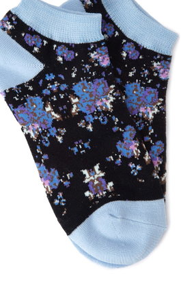 Forever 21 Pixelated Floral Ankle Socks