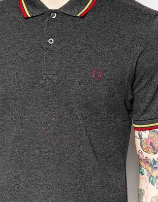 Fred Perry Polo Shirt With Twin Tip Slim Fit
