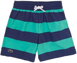 Lacoste Boys stripe swim shorts