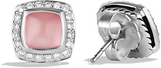 David Yurman Petite Albion Earrings with Rose Quartz & Diamonds
