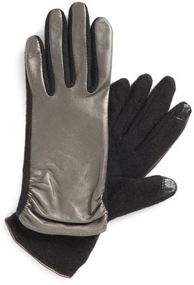 Echo 'Touch - Ruched Leather Mix' Gloves