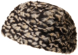 Topshop Leopard Fur Cossack Hat