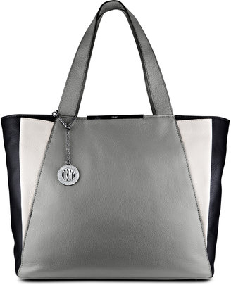 DKNY Tumbled Leather Tricolor Tote