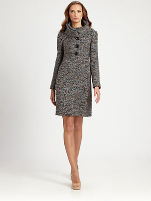 Armani Collezioni Wool-Blend Tweed Coat