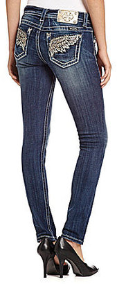 Miss Me Wing-Pocket Skinny Jeans
