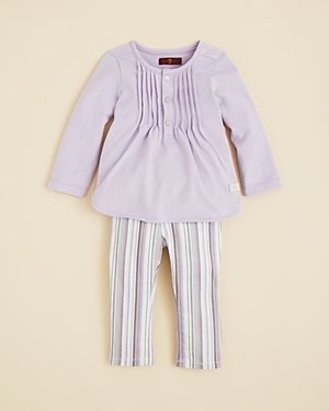 7 For All Mankind Infant Girls' Purple Haze Top & Stripe Skinny Jeans Set - Sizes 12-24 Months