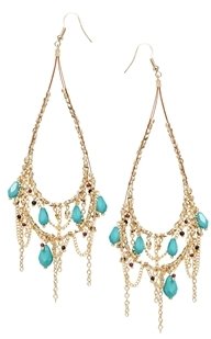 ASOS Boho Chain Drop Earrings - Multi/gold