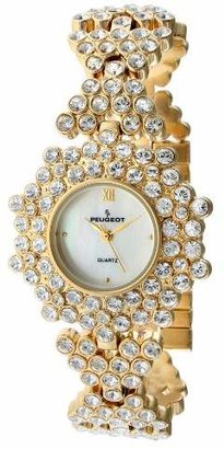 Peugeot Women's 7029G Gold-Tone Swarovski Crystal Accented Bracelet Watch