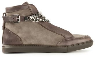 DSquared 1090 DSQUARED2 chain strap hi-top sneakers