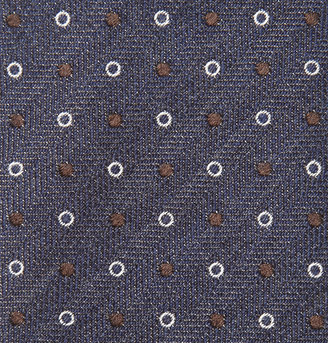Canali Patterned Wool and Silk-Blend Tie