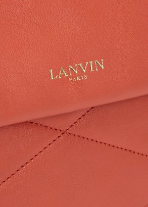 Lanvin Sugar medium tangerine leather shoulder bag