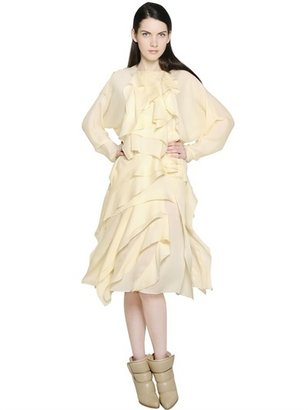 Chloé Silk Georgette Ruffled Dress
