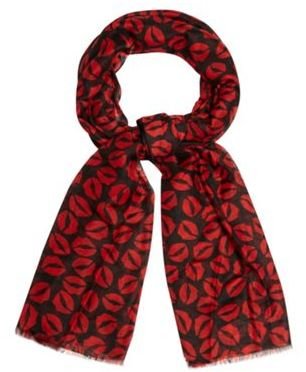 Red Herring Red lips print scarf