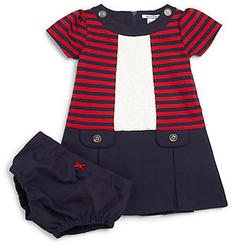 Hartstrings Infant's Two-Piece Striped Dress & Bloomers Set