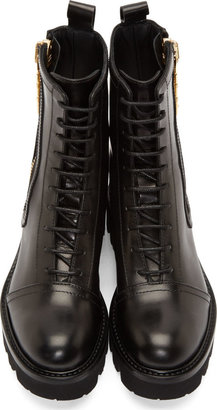 Versus Black Safety Pin Combat Boots