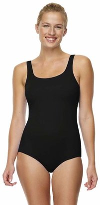 Lands' End - Black Tugless Swimsuit With Shelf Bra