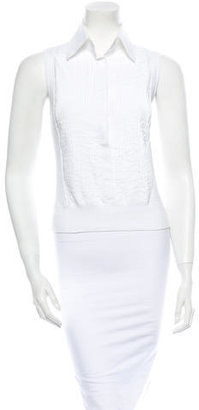 Chanel Sleeveless Pleated Top
