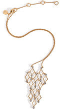 Alexis Bittar Mosaic Crystal Studded Mesh Pendant Necklace