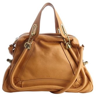 Chloé teak brown leather 'Paraty' convertible satchel