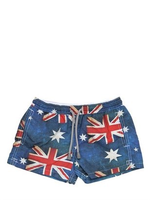MC2 Saint Barth Australia Flag Printed Swimming Shorts
