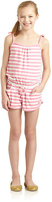 Juicy Couture Girl's Striped Terry Romper