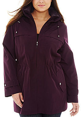 JCPenney Miss Gallery Hooded Stadium Jacket - Plus