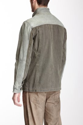 Andrew Marc New York 713 Marc Moto by Andrew Marc Military Hybrid Leather Trim Jacket
