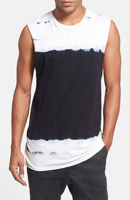 Zanerobe 'Flintlock' Longline Dip Dyed Sleeveless Muscle T-Shirt