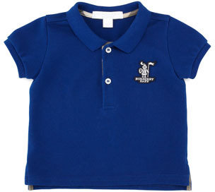 Burberry Short-Sleeve Knight Polo, Sizes 18M-3Y