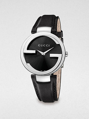 Gucci Stainless Steel & Leather Watch