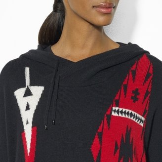Ralph Lauren Intarsia-Knit Hooded Poncho