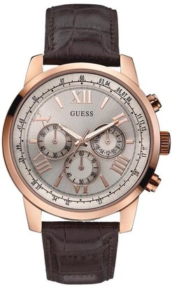 GUESS Horizon Rose Gold Plated Stainless Steel Mens Watch