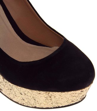Shellys Midori Platform Cork Heeled Shoes