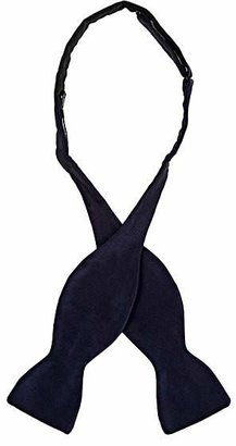 Barneys New York Men's Silk Satin Bow Tie - Navy