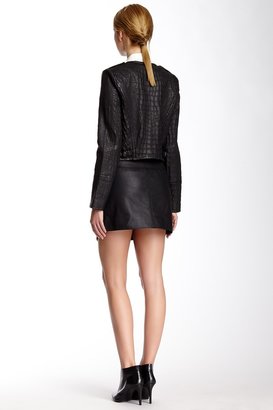 Rachel Zoe Bowery Asymmetrical Leather Skirt