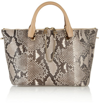Chloé Baylee medium python and leather tote