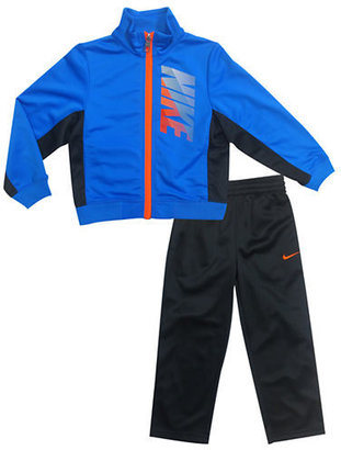 Nike GFXT Zip Jacket and Pants Warm Up Set-BLACK-12 Months