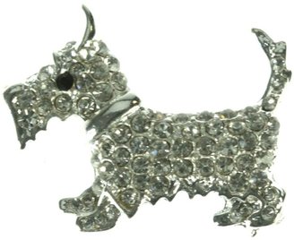 Indulgence Jewellery Crystal Dog Brooch