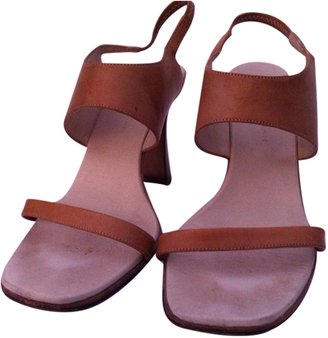 Donna Karan Beige Leather Sandals