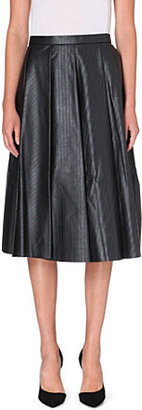 J.W.Anderson Pleated leather midi-skirt