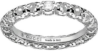 Gucci Diamantissima 18ct White-Gold and Diamond Ring