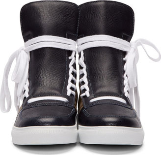 Kris Van Assche Krisvanassche Black & Taupe Leather Sneakers