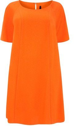 Evans Orange crepe swing dress