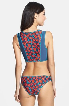 Marc by Marc Jacobs 'Maysie Floral' Cropped Scuba Swim Top