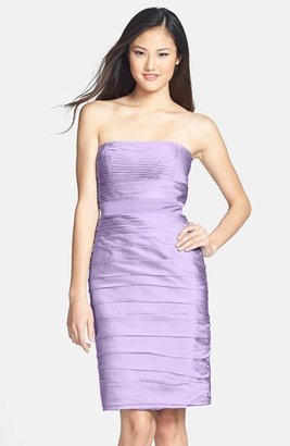 Monique Lhuillier ML Bridesmaids Ruched Strapless Cationic Chiffon Dress (Nordstrom Exclusive) (Regular & Plus Size)