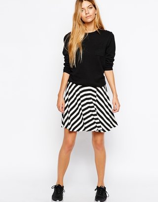 Vila Stripe Mini Skirt