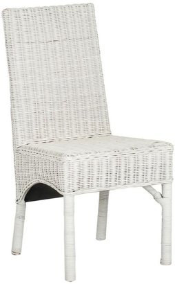 Safavieh Sommerset White Rattan Side Chair