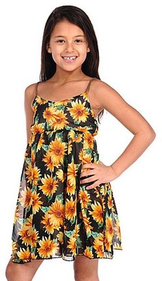 Vintage Havana Kids Sunflower Chiffon Mini Dress
