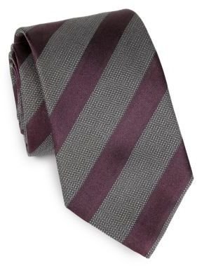 HUGO BOSS Stripe & Dot Stretch-Silk Tie